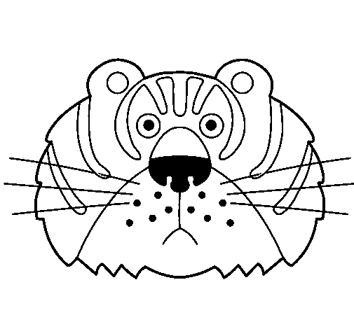 Desenho de Tigre III para Colorir
