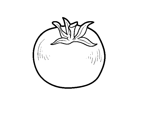 Desenho de Tomate ecológico para Colorir