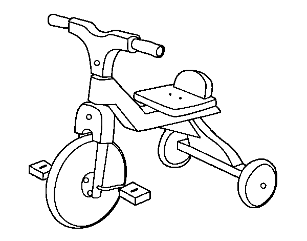 Desenho de Triciclo infante para Colorir