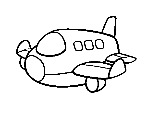 Desenho de Um airbus para Colorir