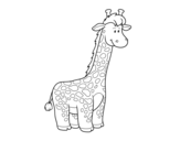 Desenho de Um girafa Africano para colorear
