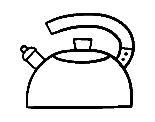 Desenho de Uma chaleira para Colorir