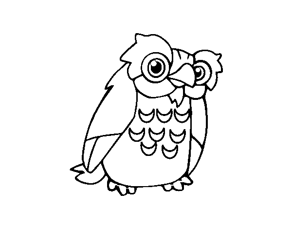 Desenho de Uma coruja para Colorir
