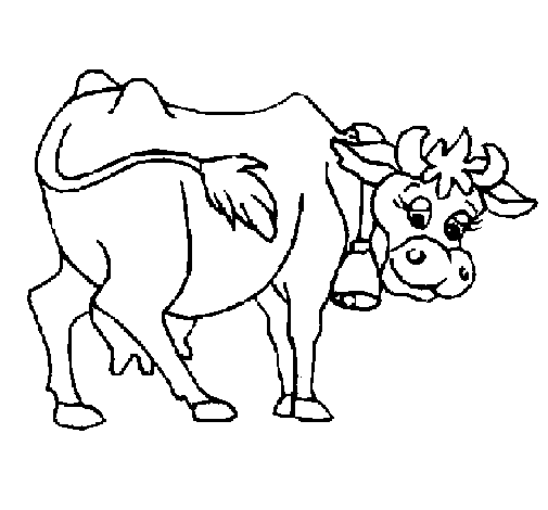 Desenho de Vaca 2 para Colorir