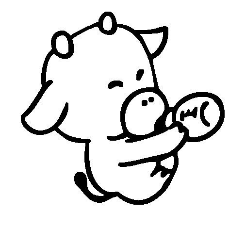 Desenho de Vaca bebé para Colorir