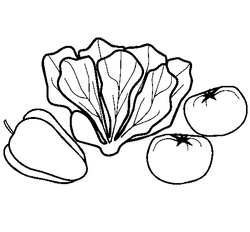 Desenho de Verduras para Colorir