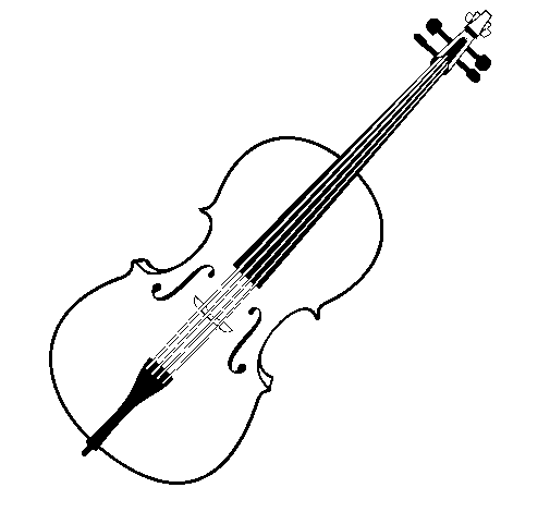 Desenho de Violino para Colorir